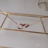 Kreis Goldanhänger für Frauen Splitter Halskette Halsband Anhänger Doppelring Link Designer Körperschmuck Medaillon Armreif Liebespaar fas2416