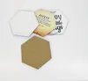 Round Square Hexagon Shape Hot Transfer Utskrift Blank Cup Pads Anpassad Sublimation Coaster Mats Partihandel Sn5060