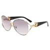 Luxus – Fox Head Frame Damenmode-Sonnenbrille, Designer-Sonnenbrille, Markenbrille, Goldrahmen, klassische Damen-Persönlichkeits-Sonnenbrille