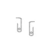 Punk Rock Pure Crystal CZ Move Zircon Jewelry Fashion Sterling Jewelry Pave Drop Earring New Designer Earrings For Women265c