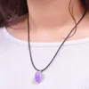 Natural Amethyst Crystal Pendant Love Gift Chakra Healing Reiki Mineral Quartz Energy Rough Stone Necklace