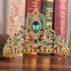 2021 Novo Vintage Barroco Barroco Tiaras Acessórios de baile Prom Headwear Impressionante Sheer Cristais Casamento Tiaras e Coroas 1921