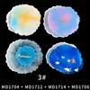 Coaster Mold Kombination Set DIY Crystal Silicone Mold Wave Oregelbundet Spegel Cloud Art Tool 9035