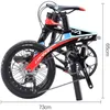 Sava Z2 koolstofvezel vouwfiets, 16 "inch opvouwbare fiets met Shimano R3000 9 Snelheid systeem schijfrem lichtgewicht