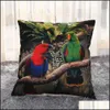 Kussen / decoratief kussen thuis textiel tuin papegaai dier patroon kussensloop decoratieve kussens voor sofa seat cushion er festival case