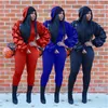 Женские рюшные рукава Tracksuits мода Trend Trend с длинным рукавом молния толстовки брюки костюмы дизайнер женские повседневные тонкие два частя