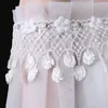 Bride Wedding Shawl Wraps Sexy Off Shoulder Fringed Rhinestone Lace-up Short Cape Pleated Ruffles Shrug