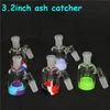 Hockahs Glass Reclaim Catcher 어댑터 14mm 18mm Ash Catcher with Quartz Bangers 45 90도 DAB RIGS NECTAR 용 Ashcatcher Percolators