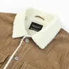 Automne hiver manteaux hommes peau de mouton doublé coton mélange velours côtelé camionneur 100% coton chaud vestes grande taille Parkas 201201