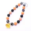 Halloween Style Kid Chunky Collier noir + orange Tout-petit bébé Bubblegum Perle Chunky Collier Enfants Bijoux