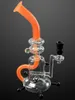 Nouvelle arrivée Cool Orange verre eau Bong narguilé huile Dab plate-forme fumer tuyau accessoires de tabac à la mode