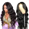 Lace Front Pruiken Natuurlijke Baby Haar 4x4 Body Wave 4x4 Vetersluiting Menselijk Haar Pruiken 28 34 40 inch Omber Pre-Geplukt Menselijk Haar naadloze natuurlijke