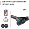 Bluetooth 5.0 Car Kit, kabelloser FM-Transmitter, Freisprech-Audioempfang, MP3-Player, Dual-USB-Ladegerät, TF-Aux-in-Modulator, Autozubehör BT06