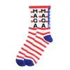 Creative Trump Socks tornam a América ótima novamente Flag National Stars Stripes meias de mulheres engraçadas homens casuais meias de algodão 1448227