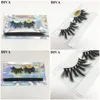 5D Mink Eyelashes 25mm Faux Mink Lashes with Self Adhesive Eyeliner Glue Full Volume False Eyelashes Eye Makeup Soft Long 3D Mink Eyelashes