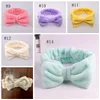 Yüz Yıkama Kafa Büyük Yay Türban Katı Spa Makyaj Hairbands Ilmek Saç Bandı Banyo Headwrap Saç Aksesuarları 14 Renkler