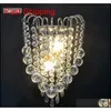 LUSES LED E14 Nowoczesne kryształowe lustro światła ścienne ze stali nierdzewnej lampy kinkietki Światła światła na korytarz łóżko salon Ejpin