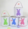 Cestino di pasqua in tela orecchie da coniglio di buona qualità Sacchetti di pasqua per feste per bambini secchio regalo Coniglio di cartone animato che trasporta uova Borsa RRA12365