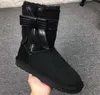 Winter-Schneestiefel mit Schleife, warm, für Damen, klassisch, mit Schleife, Designer-Weihnachtsschuhe, 3n2, Rot, Grau, Schwarz, Größe 36–40 für Damen