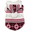 Hot Soft Winter Ciepły Pet Dog Odzież Boże Narodzenie Zima Przytulny Snowflake Dot Kostium Kostium Kurtka Teddy Hoodie Płaszcz dla małych pies 5493 Q2