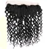 Brasilianskt mänskligt hår transparent spets frontal 13x4 kroppsvåg rakt kinky curly djup våg 12-24 tum naturliga färg remy produkter