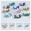 Nova Moda Esportiva Sapatos Keychain 3D Mini Shoes Simulação lona Canvas Sneakers tênis Keychain acessórios saco keychain presentes