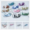 Nya Mode Sport Skor Keychain Mini 3D Simulering Kanfas Skor Kanfas Sneakers Tennis Keychain Bag Keychain Tillbehör Gåvor