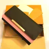 2023 Sale women red bottoms lady long wallet hasp designer coin purse Card holder classic pocketd with original box dust bag pink neri