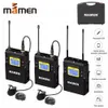 Freeshipping Professional Wireless Microphone UHF Dual Channel Super HD 530-590 MHz Inspelning Mikrofon 60-100m Mottagningsavstånd