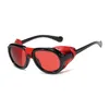 Retro Steampunk Fashion For Women And Men Classic Punk Designer Sunglasses Oval Frame Gothic Gradient UV400 Lens5225971
