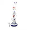 Hookahs Double Matrix Perc Bubbler recycler Dab Rigs heady Glass Water bongs Smoking Pipe Tobacco Percolater Cyclone Water Pipes With 18mm