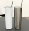 Sublimation Tumbler gerade leerer 20z Edelstahl dünne isolierte DIY Gerade Cups Bier Kaffeetassen