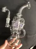 24 cm hög vattenpipa återvinnare bongs glas bong vatten rör olje dabb rigg