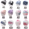 Vinter Tie Dye Stickade hattar Varm Beanie För Vuxna Trendig Varm Chunky Soft Stretch Cable Wool Cap Knit Beanie Stingy Brim Hat GGE2183