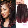Ombre Spring Twist Hair 8 Inch Fluffy Crochet Braids Synthetic Hair Extensions Braids Kinky Curly Twists 110g/pack DHGATE SYNTHETIC HAIR