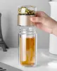 Glass Water Bottle With Tea Infuser Filter Separation Double Wall Leakproof My 230ml 280ml 220217