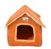 Canis Dobrável Pet House Cama Ninho com Tapete Macio Inverno Cachorro Filhote de Cachorro Sofá Almofada Canil Cães Gato F SqckfJ Sports2010274Y