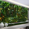 Aangepaste foto behang muurschildering papel de parede tropische regenwoud bloem plant groen blad slaapkamer muurschildering woondecoratie