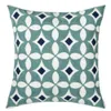 45 cm/18 pouces carré géométrique broderie coton housse de coussin oreiller couvre feuille florale décoratif canapé coussins taies d'oreiller