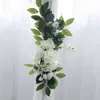 Artificial White Flowers Wedding Arch Backdrop Decor Flower Wall Door Threshold Wreath Living Room Party Pendant Garland 220311