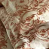 Jacquard Douget Cover Наборы Королевы Размеры Сатин Крышка Крышка Голд Цвет Двухместный Постельное белье Набор Жаккарда Постельные принадлежности и Кровать Комплекты 201021