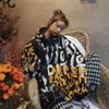 Sudadera con capucha estética Kpop para mujer, jerséis con estampado de letras de manga larga de gran tamaño, ropa de invierno para mujer, Sudadera con capucha cálida holgada 201202