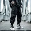 HOUZHOU Black Cargo Pants Men Joggers Hip Hop Techwear Pants Hippie Cargo Trousers for Men Streetwear Plus Size Pockets Oversize 220311