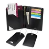 Porta passaporto RFID Portafoglio per passaporto di colore puro Custodia portatile e etichetta per bagagli