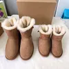 Women Kids Ribbon Snow Boots New Design Girl and Childen Winter Ankle Shoes Boot 5557