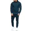 Men's Sportswear Autumn Patchwork Zipper Sweatshirt Top Pants Sets Sports Suit Tracksuit men track suit 2020 survetement homme 89CL