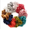 Frete Grátis Moda Mulheres Adorável Cetim Cabelo Bandas Brilhante Cor De Cabelo Scrunchies Garota de Cabelo Acessórios Acessórios Titular