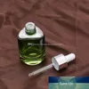 Flacone contagocce in vetro verde bianco da 30 ml Provette per campioni di profumo vuote Flacone riutilizzabile per reagenti per olio essenziale