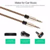o Cables Nylon Braid 1,5 m 3,5 mm Jack Car Aux -kabel Hörlurs förlängningskod för mobiltelefoner MP3 -högtalartablett3044492