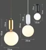 Nordic Style Glass Ball Pendant Light Single-head Glass Chandelier Ball Ceiling Lamp Fixture Diameter 15cm/20cm/25cm